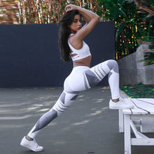 Load image into Gallery viewer, Women Sports Gym Yoga Workout Mid Waist Running Pants Fitness Elastic Leggings